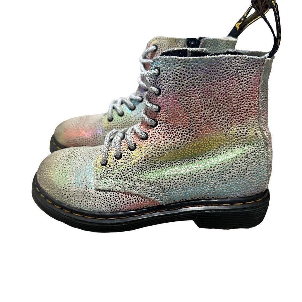 Dr Martens TODDLER 1460 PASCAL IRIDESCENT LACE UP BOOTS size 10